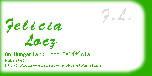 felicia locz business card